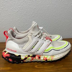 Adidas Womens Ultraboost White Lime Pink Size 7.5